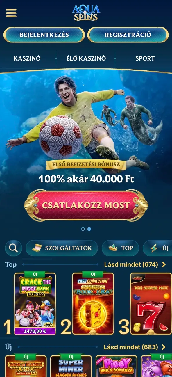 AquaSpins mobil verzió